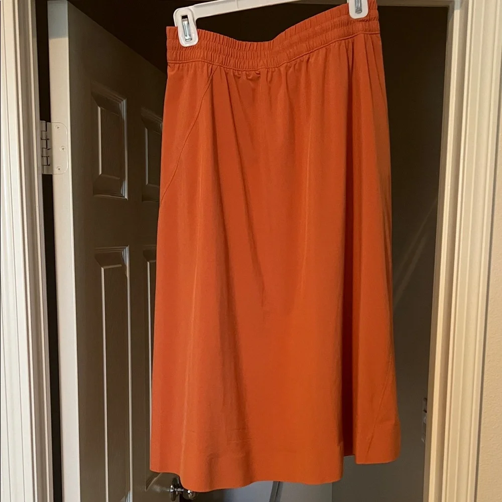Athleta Avenue Orange Midi Skirt - Picture 3 of 5
